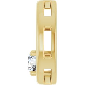 18K Yellow Gold  5.2 mm Round Pendant Mounting – image 5