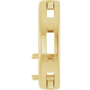 18K Yellow Gold  5.2 mm Round Pendant Mounting – image 6