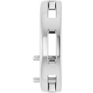 18K White Gold  5.2 mm Round Pendant Mounting – image 6