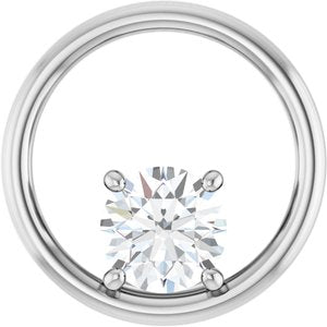 Sterling Silver  7 mm Round Pendant Mounting