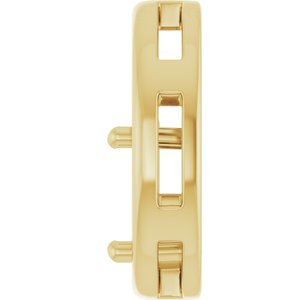 18K Yellow Gold  10x8 mm Oval Pendant Mounting – image 6