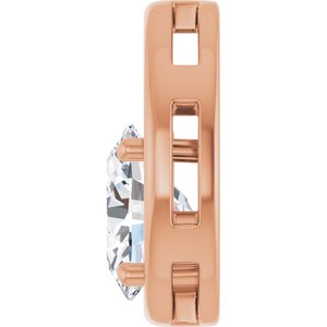 10K Rose Gold  10x8 mm Oval Pendant Mounting – image 5