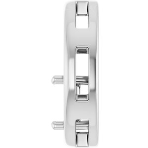 10K White Gold  6 mm Asscher Pendant Mounting – image 6