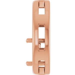 14K Rose Gold  6 mm Asscher Pendant Mounting – image 6