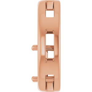 18K Rose Gold  6x4 mm Emerald Pendant Mounting – image 6