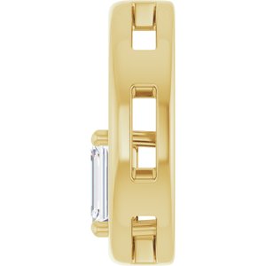 10K Yellow Gold  6x4 mm Emerald Pendant Mounting – image 5