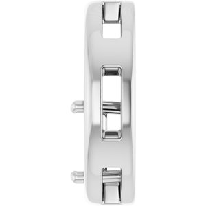 18K White Gold  6x4 mm Emerald Pendant Mounting – image 6