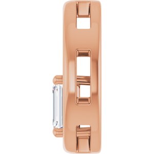 14K Rose Gold  6x4 mm Emerald Pendant Mounting – image 5