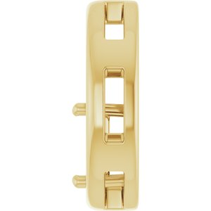 14K Yellow Gold  6x4 mm Emerald Pendant Mounting – image 6