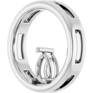 10K White Gold  6x4 mm Pear Pendant Mounting – image 4