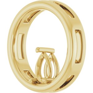 14K Yellow Gold  6x4 mm Pear Pendant Mounting – image 4