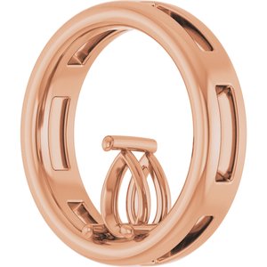 18K Rose Gold  6x4 mm Pear Pendant Mounting – image 4