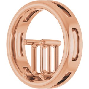 10K Rose Gold  7x5 mm Emerald Pendant Mounting – image 4