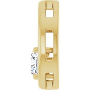 18K Yellow Gold  6 mm Cushion Pendant Mounting – image 5