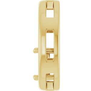 18K Yellow Gold  6 mm Cushion Pendant Mounting – image 6