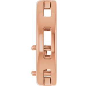 14K Rose Gold  6 mm Cushion Pendant Mounting – image 6
