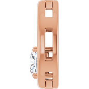 10K Rose Gold  6 mm Cushion Pendant Mounting – image 5
