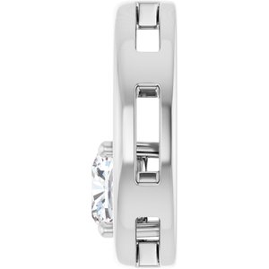 Platinum  6 mm Cushion Pendant Mounting – image 5