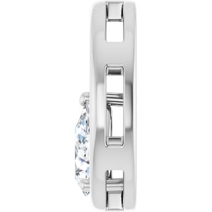 14K X1 White Gold  8x5 mm Pear Pendant Mounting – image 5
