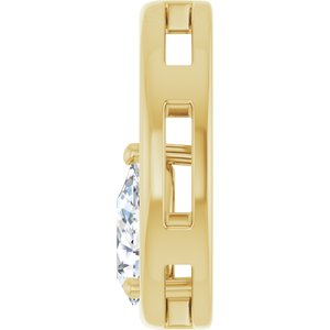 18K Yellow Gold  8x5 mm Pear Pendant Mounting – image 5
