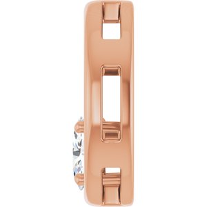 18K Rose Gold  6x4 mm Oval Pendant Mounting – image 5