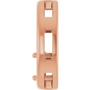 18K Rose Gold  6x4 mm Oval Pendant Mounting – image 6
