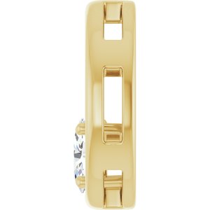 10K Yellow Gold  6x4 mm Oval Pendant Mounting – image 5