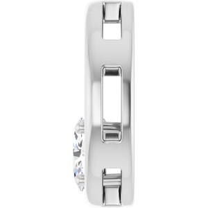 14K White Gold  6x4 mm Oval Pendant Mounting – image 5