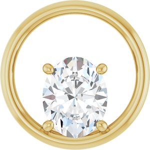 10K Yellow Gold  10x8 mm Oval Pendant Mounting
