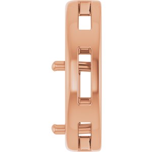 10K Rose Gold  8x6 mm Emerald Pendant Mounting – image 6