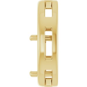 14K Yellow Gold  8x6 mm Emerald Pendant Mounting – image 6