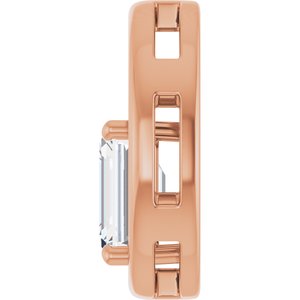 10K Rose Gold  8x6 mm Emerald Pendant Mounting – image 5