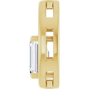 10K Yellow Gold  8x6 mm Emerald Pendant Mounting – image 5