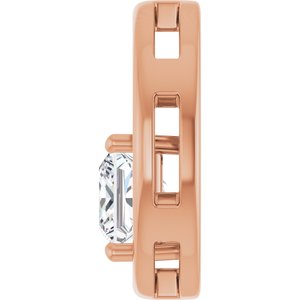 10K Rose Gold  6 mm Square Pendant Mounting – image 5