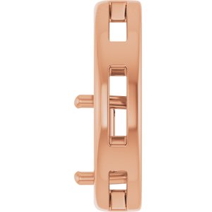 18K Rose Gold  6 mm Square Pendant Mounting – image 6