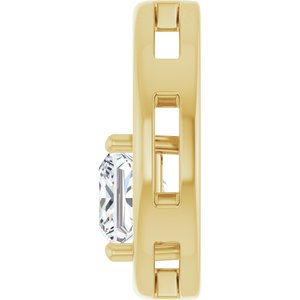 10K Yellow Gold  6 mm Square Pendant Mounting – image 5