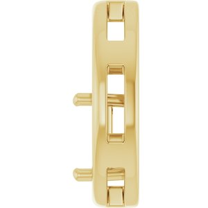 14K Yellow Gold  6 mm Square Pendant Mounting – image 6