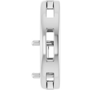 14K X1 White Gold  6 mm Square Pendant Mounting – image 6