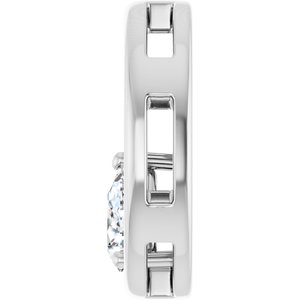 10K White Gold  6x4 mm Pear Pendant Mounting – image 5