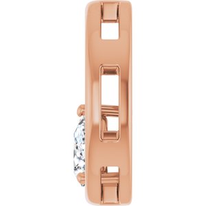 18K Rose Gold  6x4 mm Pear Pendant Mounting – image 5