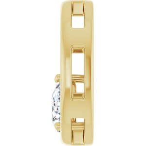 18K Yellow Gold  6x4 mm Pear Pendant Mounting – image 5