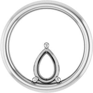 Continuum Sterling Silver  7x5 mm Pear Pendant Mounting – image 2