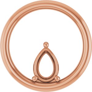 14K Rose Gold  7x5 mm Pear Pendant Mounting – image 2