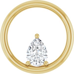 14K Yellow Gold  7x5 mm Pear Pendant Mounting