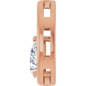 14K Rose Gold  8x6 mm Pear Pendant Mounting – image 5