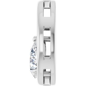 Platinum  8x6 mm Pear Pendant Mounting – image 5