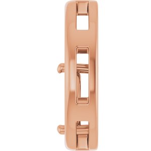 14K Rose Gold  8x6 mm Pear Pendant Mounting – image 6