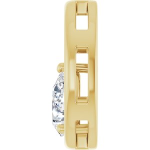 10K Yellow Gold  8x6 mm Pear Pendant Mounting – image 5