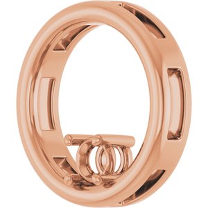 10K Rose Gold  3.75 mm Round Pendant Mounting – image 4