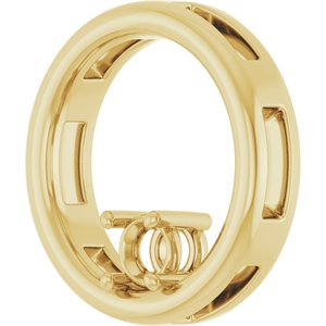 18K Yellow Gold  3.75 mm Round Pendant Mounting – image 4